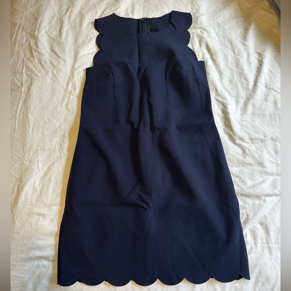J. Crew Midnight Blue Dress with Zipper Detail